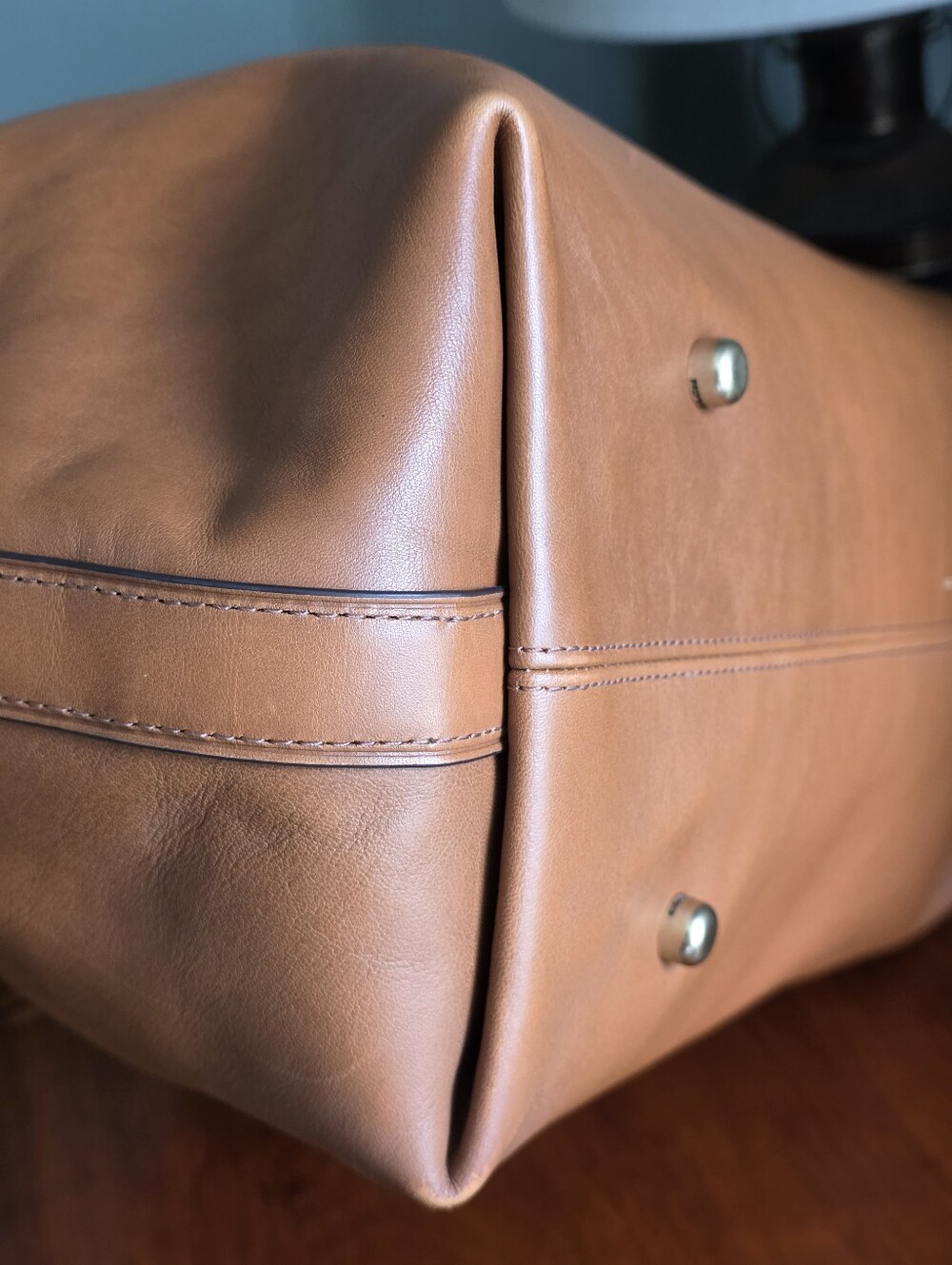 Coach CW617 Soft Empire Carryall 48 Toffee Full Grain Leather Satchel Bag - Picture 9 of 16